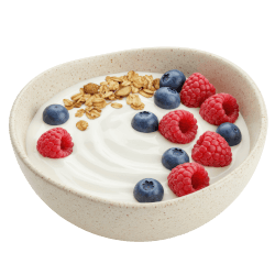 A bowl of yogurt