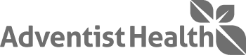 Adventist Health logo in greyscale